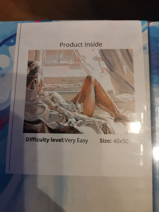 Malowanie po numerach Kobieta w oknie nowe