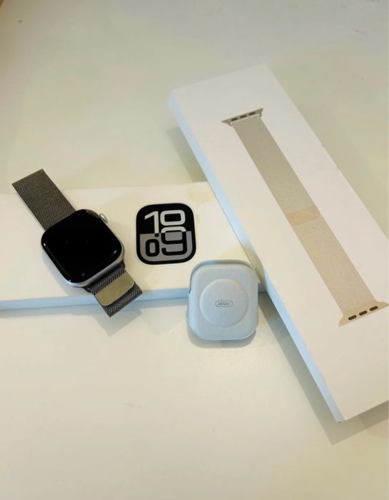 Apple Watch Series 10 46mm Alumínio + Pulseira Milanese Loop