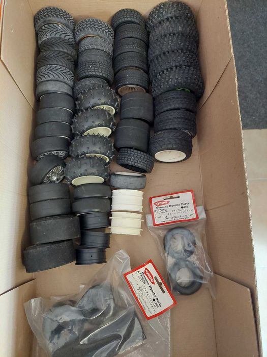 45 pneus_jantes(novos e usados), para carros escala 1:10