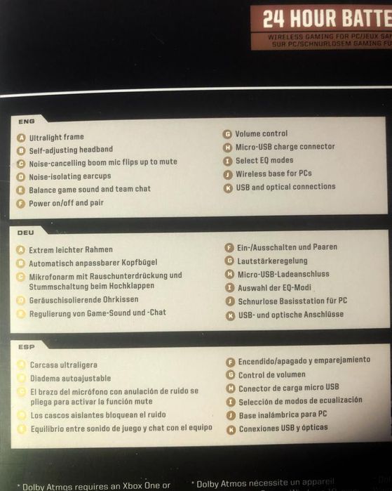 Auscultadores gaming wireless plantronics RIG 800HD dolby atmos