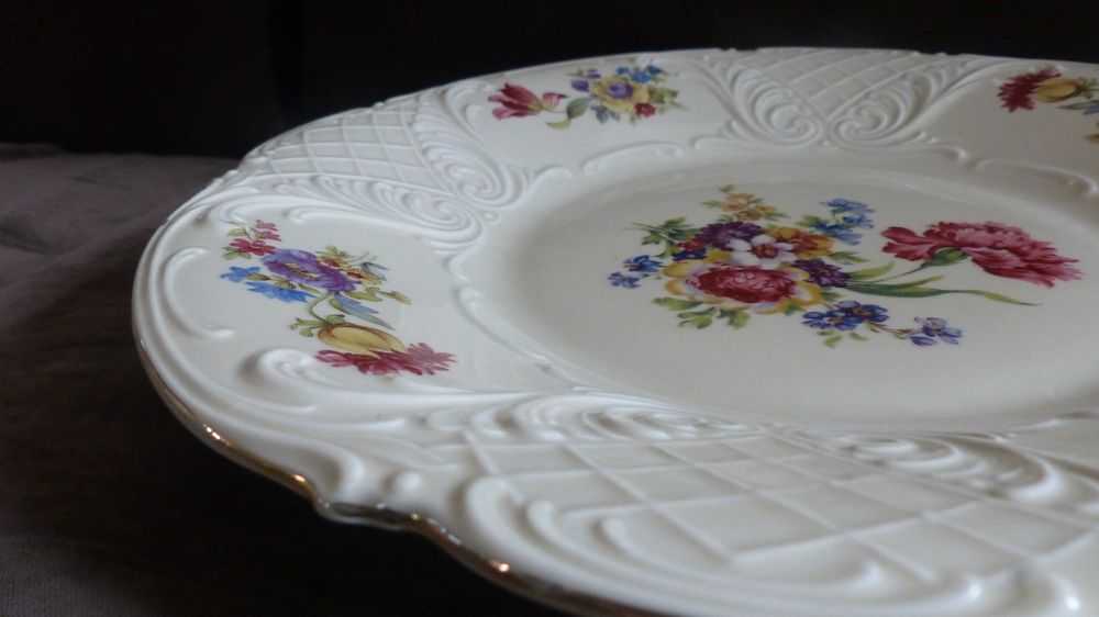 duży talerz dekorowany niemiecka porcelana