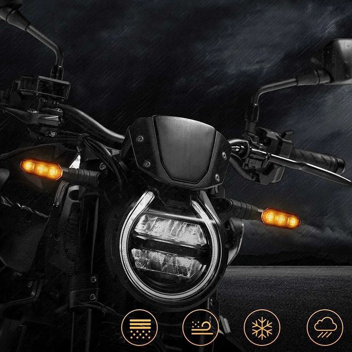 Par de Piscas LED Roscados Dinâmicos p/ Moto - Indicadores Sequenciais