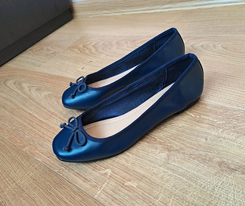 Синие туфли туфельки балетки для девочки