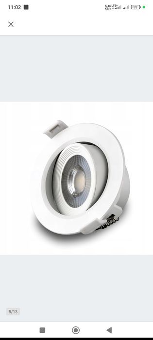 10 szt Lampa Oczko sufitowe halogen LED biały 230v 7W biały