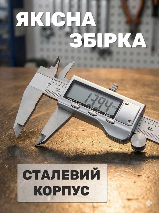 Штангенциркуль електронний сталевий, штангельциркуль професійний, кейс