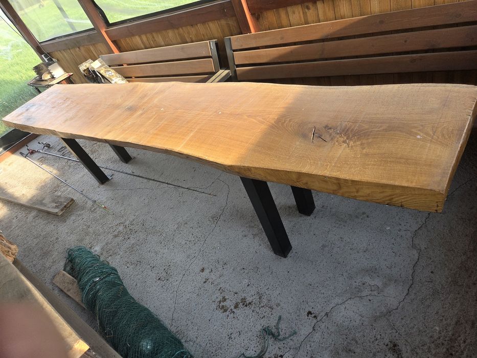 Stół dębowy monolit plaster dębu