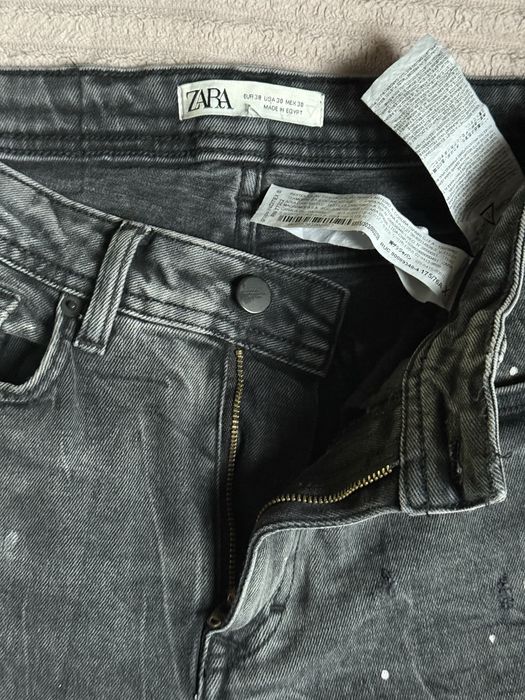 Джинси zara ripped skinny fit з потертостями та плямами фарби S usa 30