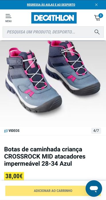 Botas de caminhada criança