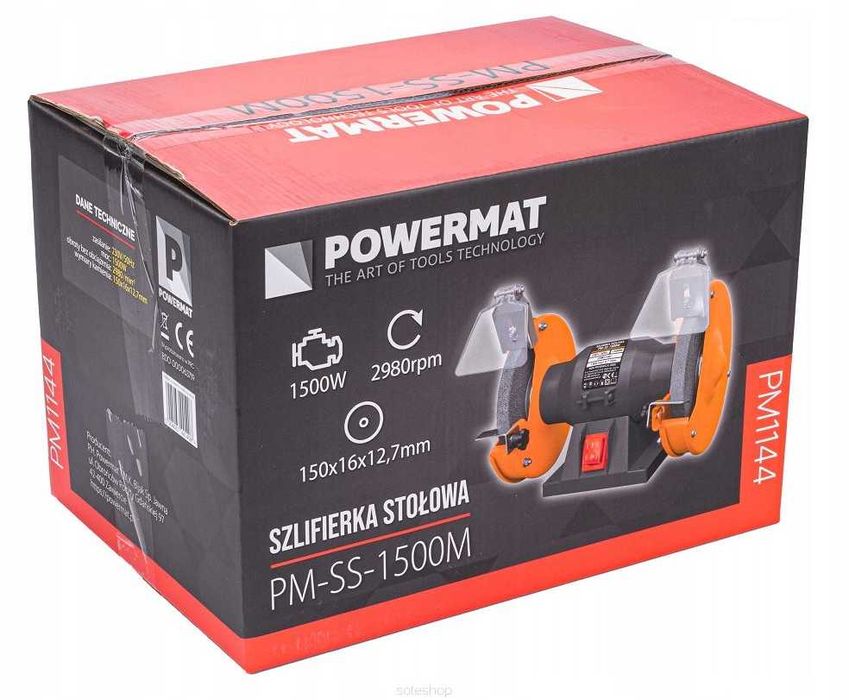 Nowa SZLIFIERKA Stołowa Kamieniowa 1500W 2x Kamień Tarcza (-20%)