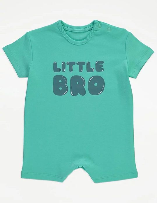 80 86 George Little Bro Brother zielony letni rampers bawełniany brat