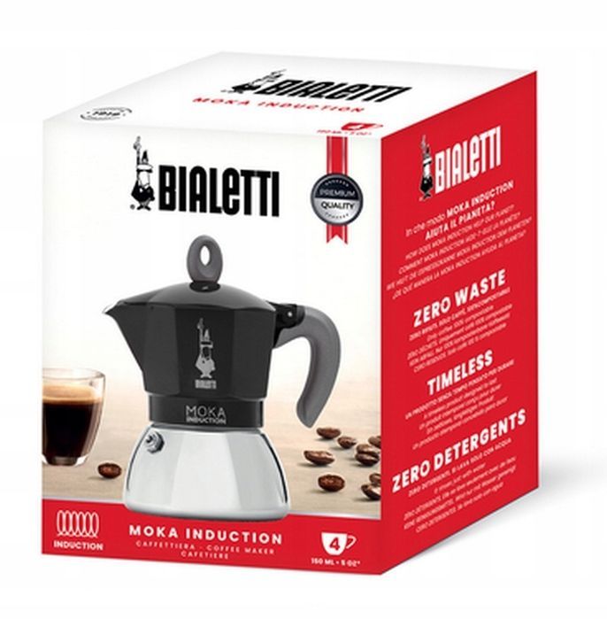 Kawiarka MOKA INDUCTION II 4tz espresso BLACK BIALETTI indukcja 150ml