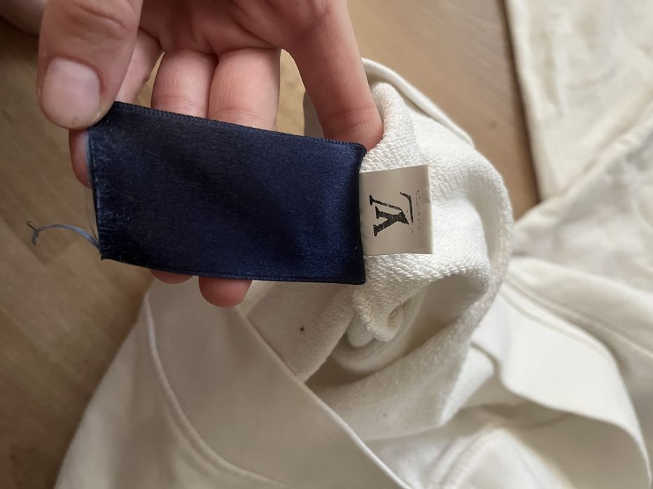 Bluza Louis Vuitton z kapturem biała kremowa