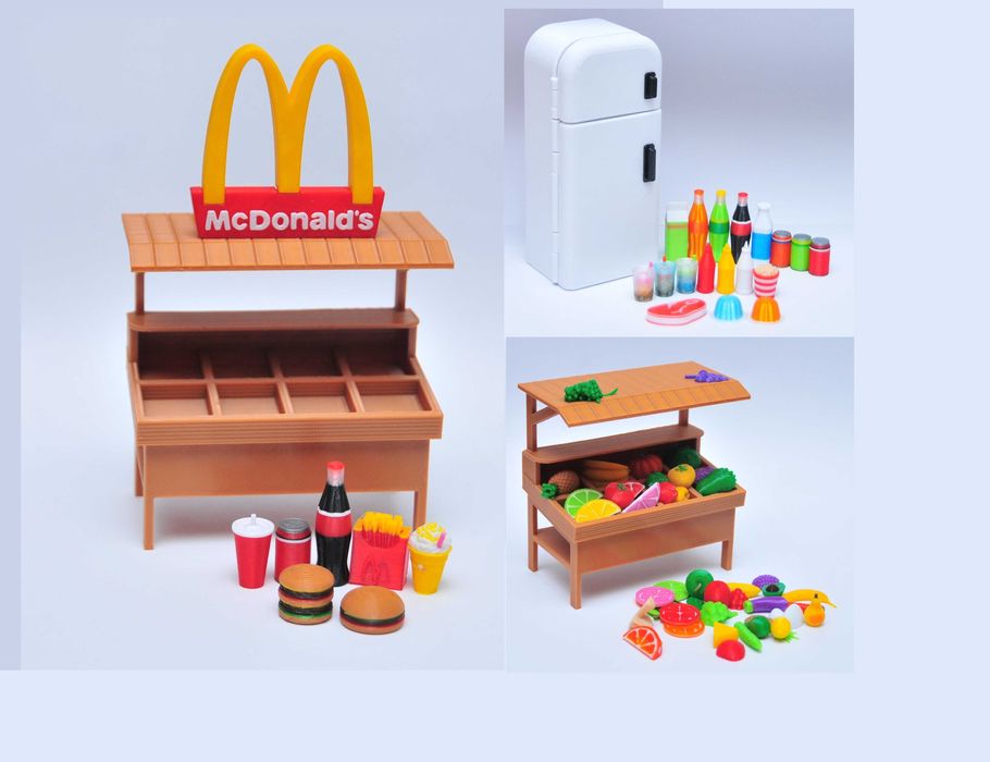 Мини еда для кукол ЛОЛ Барби Набор МакДональдз холодильник напитки еда
