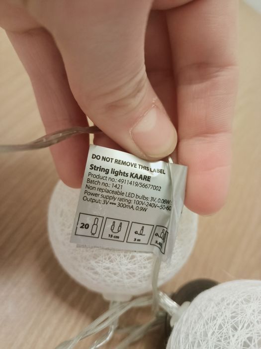 Wiszące białe lampki - kule