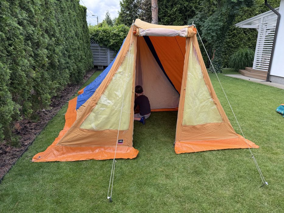 Namiot WARTA 3 osobowy Legionowo PRL doskonały stan rok 1974 oryginał!