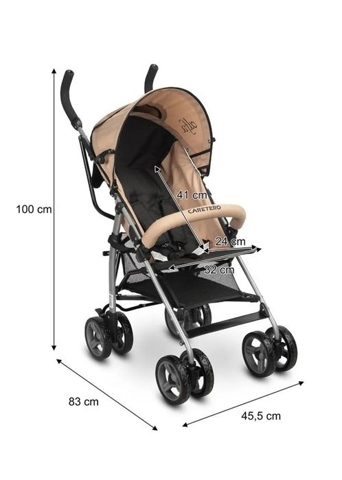 Spacerówka Caretero Alfa beżowa