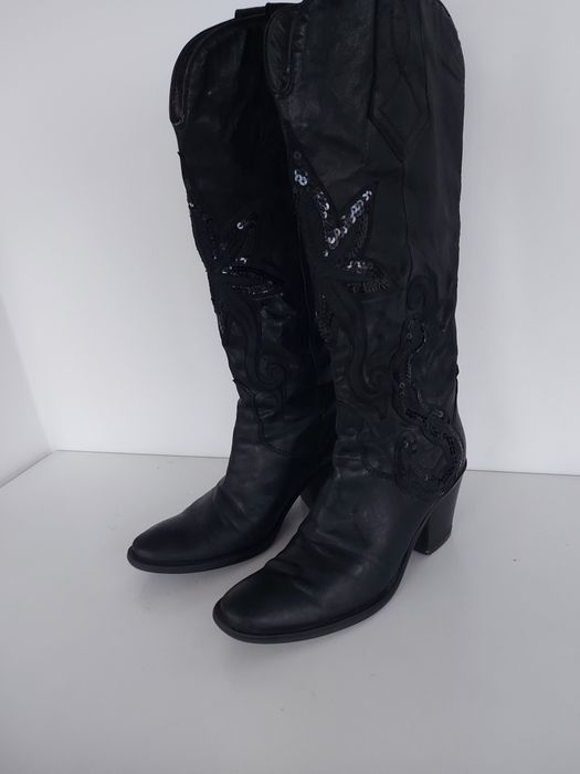 Buty damskie kozaki skórzane Janet & Janet rozmiar 36