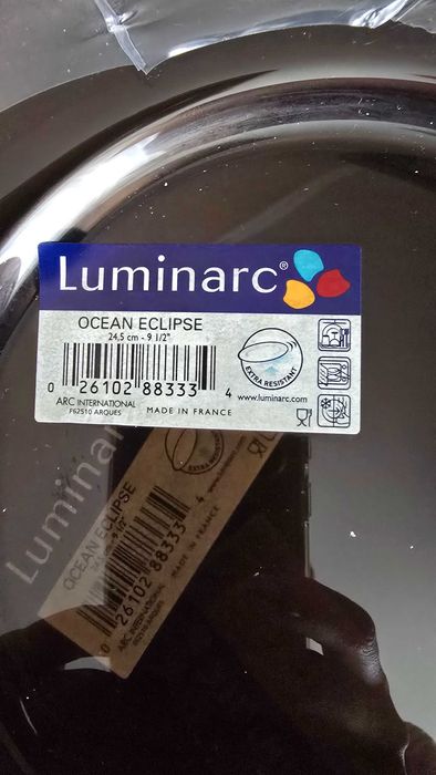 Новий набір тарілок Luminarc Ocean Eclipse (24.5 см) — Франція