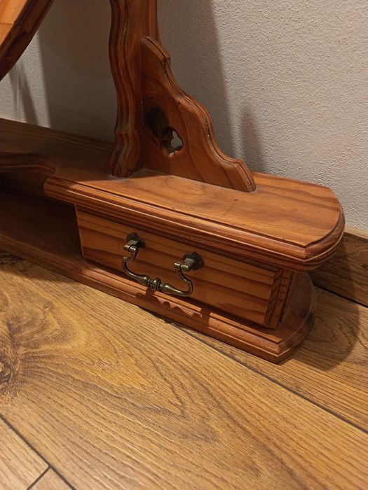 Lustro stylowe toaletka drewnina