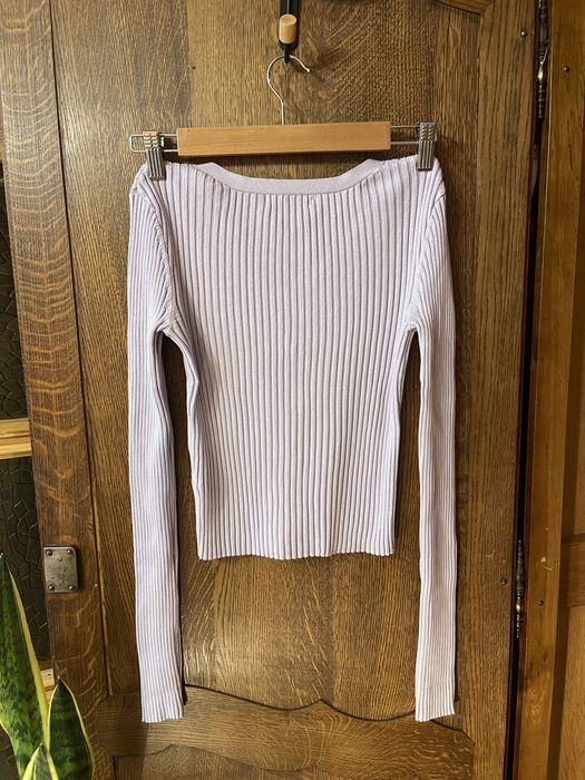 H&M | prążkowany kardigan soft lilac