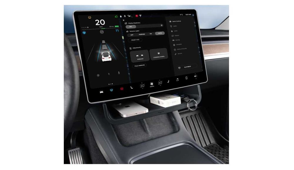 Uchwyt samochodowy Stojak Półka TOPFIT TESLA Y Czarny kod 616