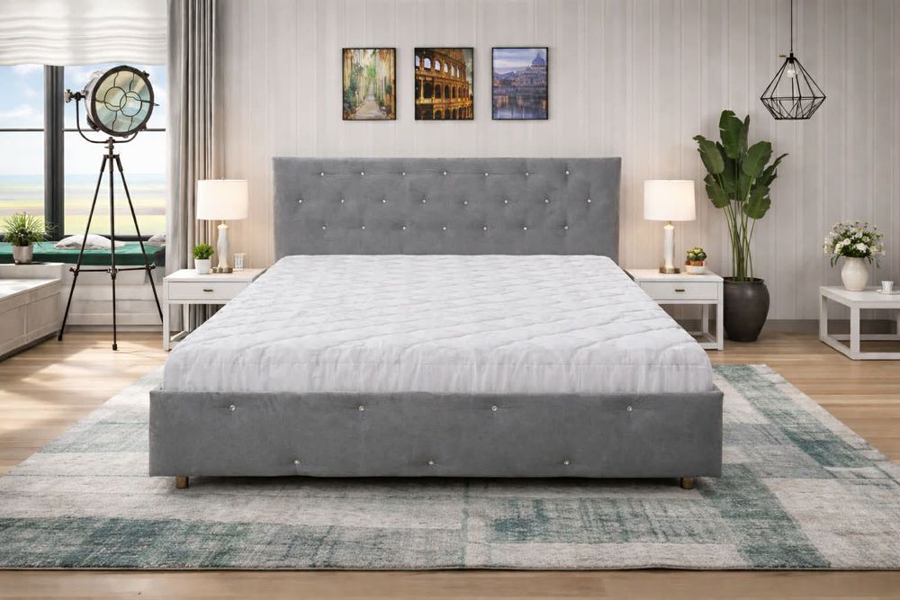 Łóżka sypialniane, tapicerowane