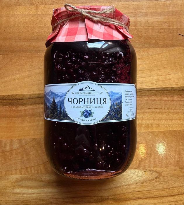 Чорниця (афина) у власному соці з Карпат