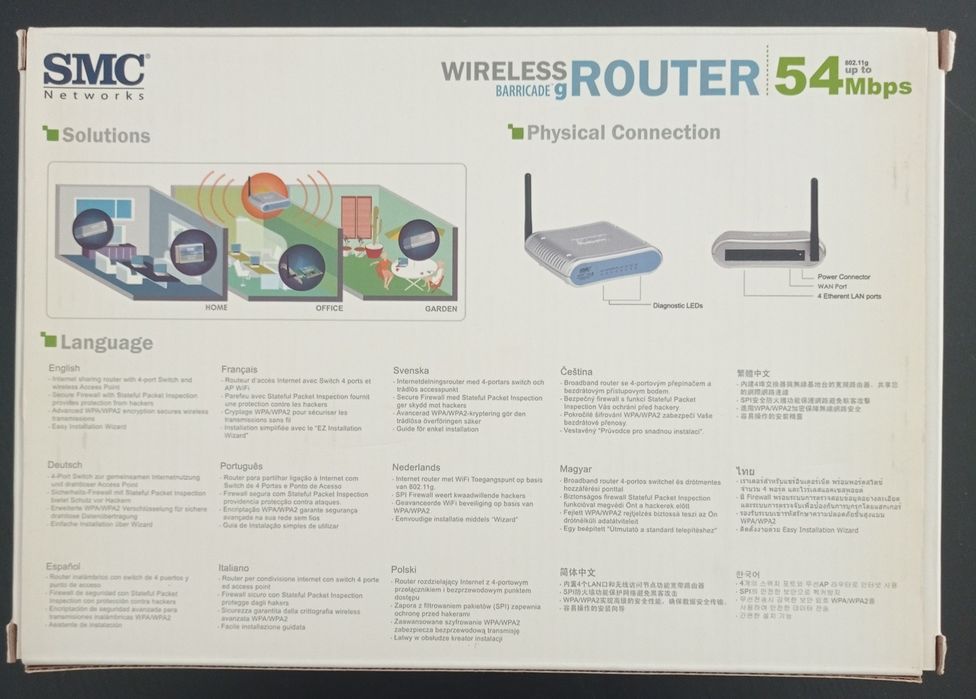 Router wireless Barricade SMC 54Mbps (sem fio)