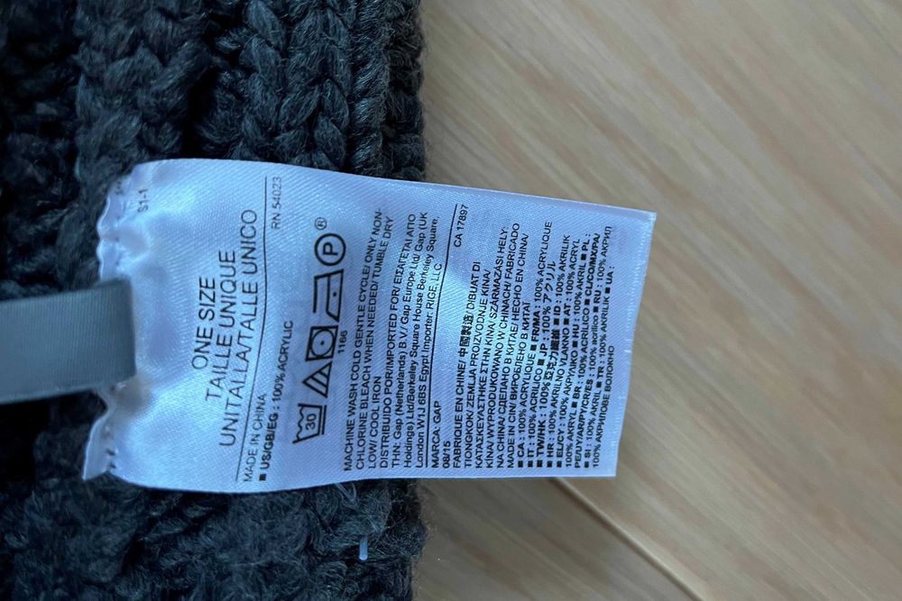 Зимний снуд хомут шарф Gap серого цвета