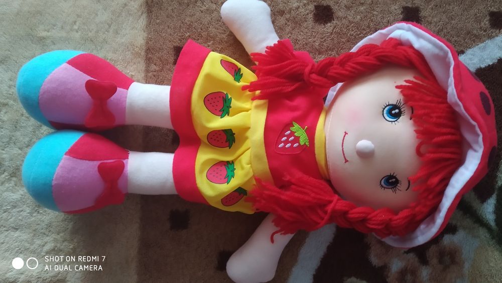 Lalka szmaciana z kapelusikiem