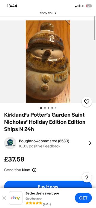 Статуетка вінтаж сніговик Kirkland’s