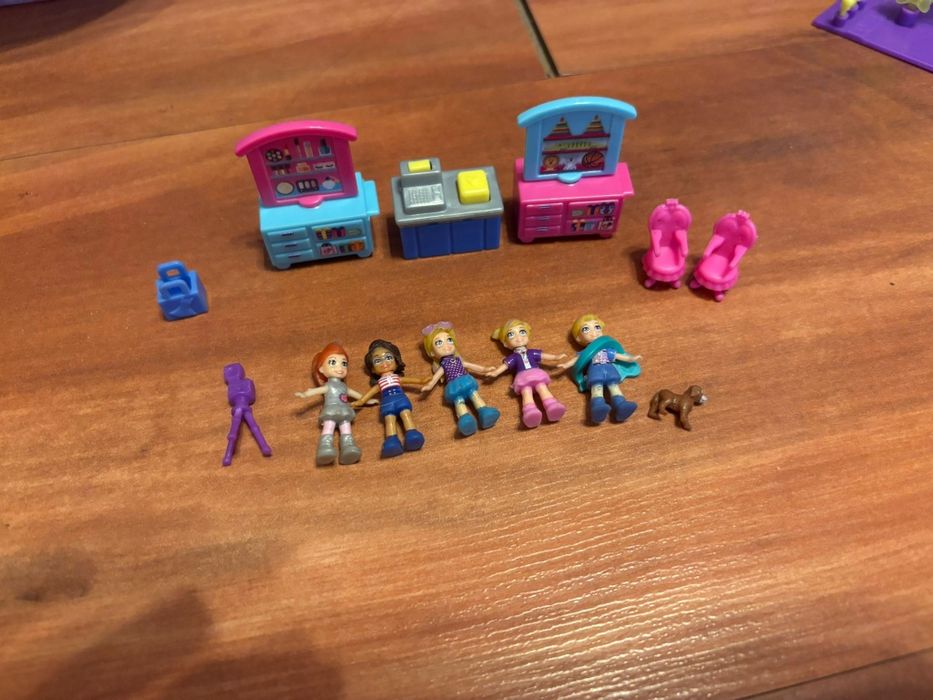 Zestaw Polly pocket zabawek i figurek centrum handlowe plus 2 zestawy