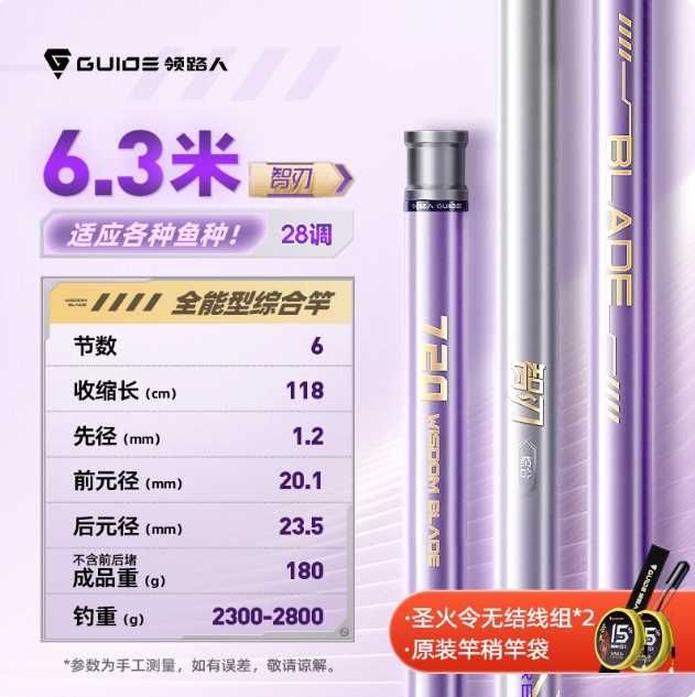 Якісні вудки Херабуна фірми Guide 5,4; 6,3 та 7,2м та Best 5,4 і 6,3м.