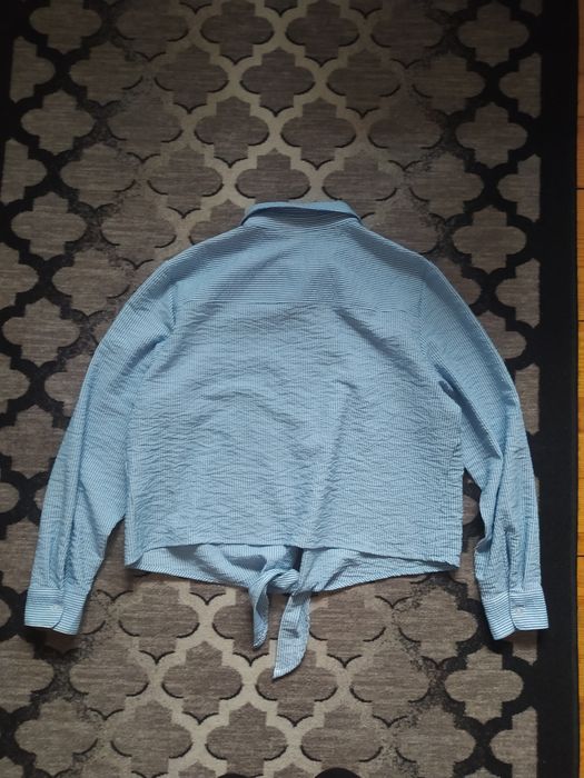 Koszula z długim rękawem w paski wiązana u dołu H&M nowa