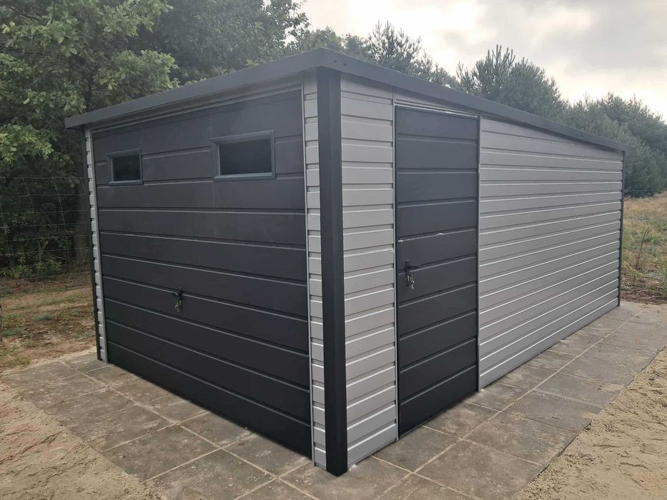 Garaż blaszany 3X5 Konstrukcja W OCYNKU. Producent SZYBKA REALIZACJA