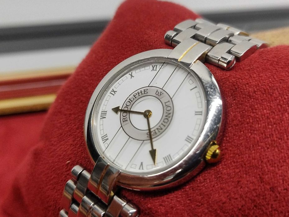Ciekawy Zegarek Longines & Rodolphe Ref 752817 model stal Vintage Swiss