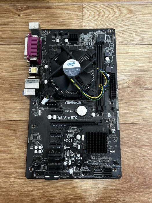 Легендарна материнська плата ASRock H81 Pro BTC + Процесор з графікою + Кулер! Всього 750 грн!