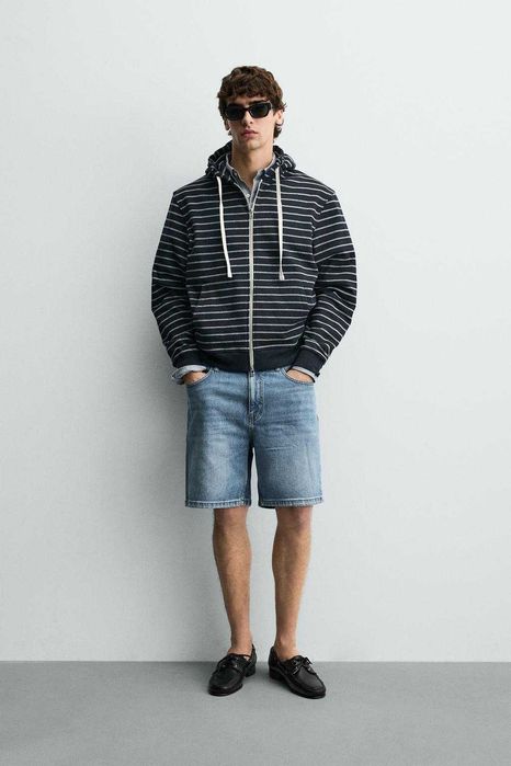 Zara Джинсові шорти чоловічі  REGULAR FIT