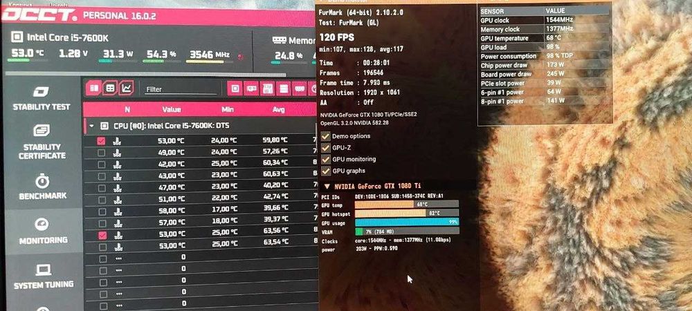 Ігровий ПК / Білий ПК / GTX 1080 Ti 11GB / i5-7600K 4.8GHz / 16GB / SSD 240GB/ HDD 3TB