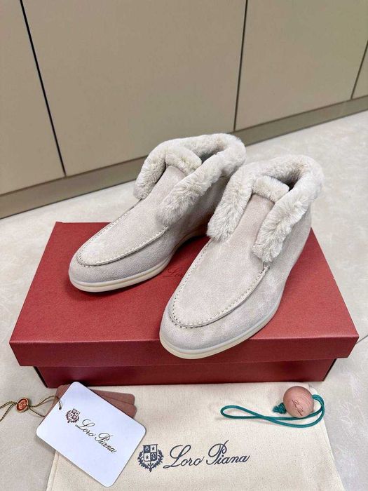36-42 Бежевые лоферы Loro Piana Open Walk лофери Лоро Пиана Лоро Піана