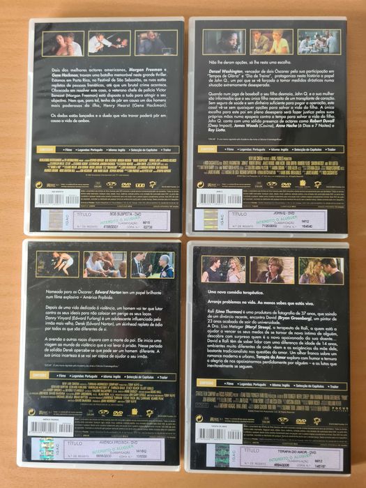 4 filmes em DVD da "Golden Collection"