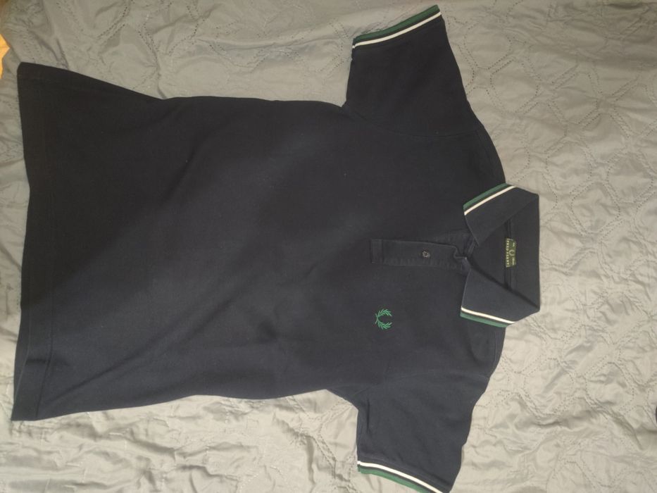 Поло Fred Perry зелено чорне , фрет пери