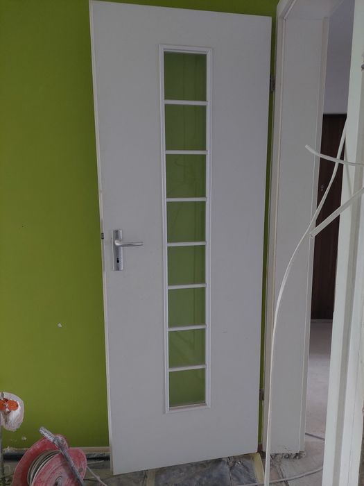 Drzwi Porta białe mleczne szkło