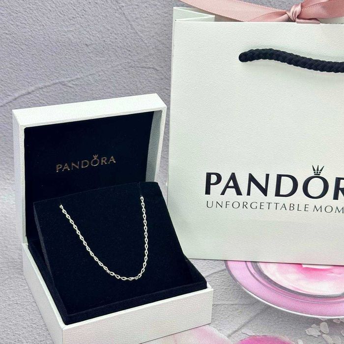 Срібний ланцюжок «Нескінченність» Pandora S925 ALE жіноче подарунок дівчині | Серебряная цепочка Pandora Бесконечность серебро 925 подарок девушке