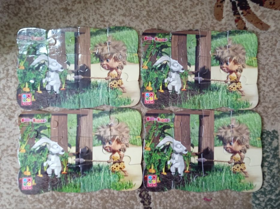 Пазли магнітні, майже нові, по 12 елементів