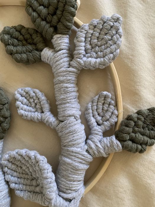 Decoração de parede em macrame