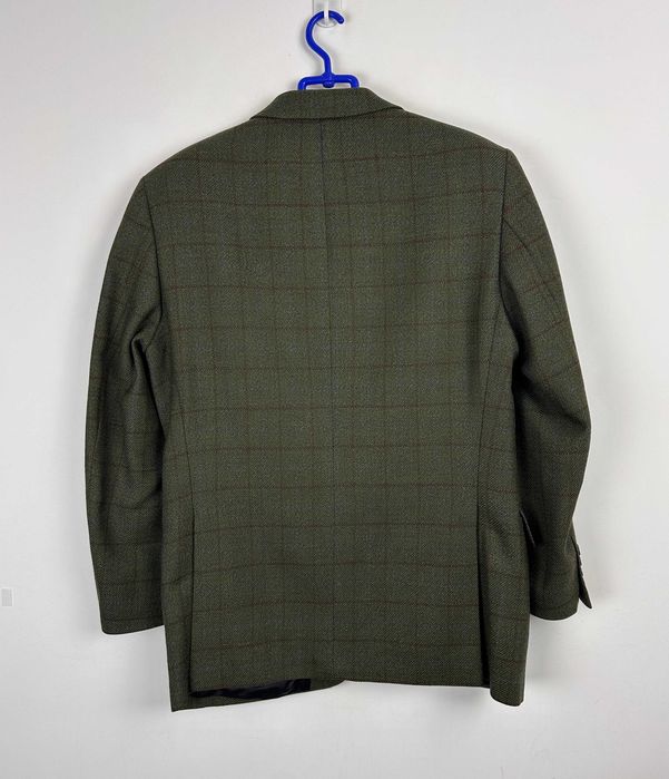 Marynarka wełniana DANIEL HECHTER PARIS Tweed krata casual country r. L