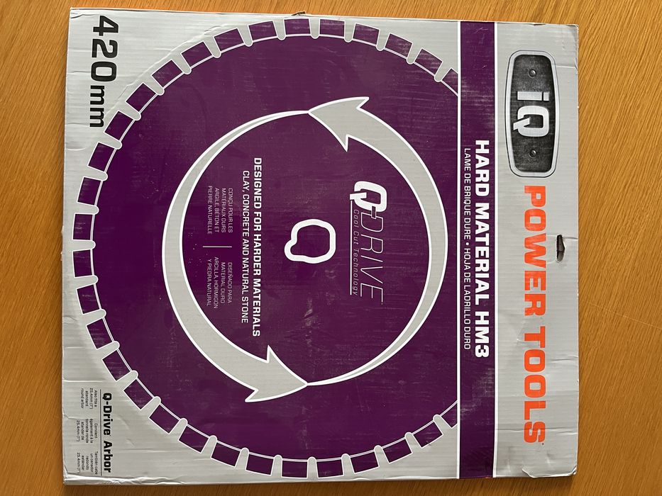 Tarcza diamentowa IQ POWER TOOLS Q-DRIVE HM3 420 mm, fioletowa