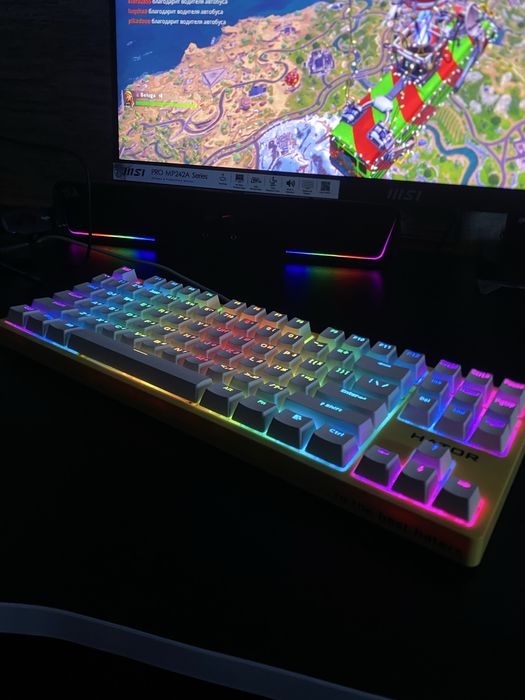 Клавіатура дротова Hator Rockfall 2 Mecha TKL Orange USB Yellow