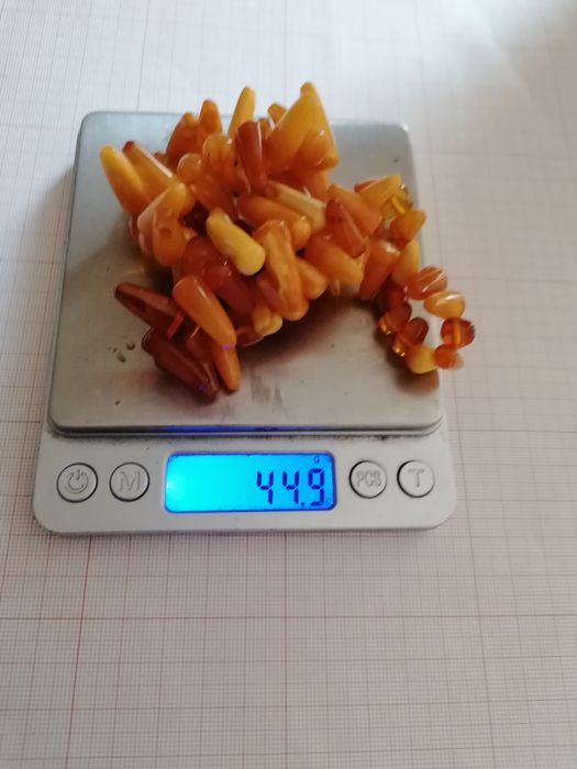 Naszyjnik bursztyn stary